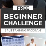 woman performing squat as part of beginner workout plan