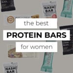 collage of protein bars with text overlay