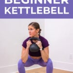 woman performing kettlebell squat