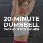 woman performing tricep extension as example of best dumbbell exercises