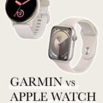 collage of garmin and apple watch comparison