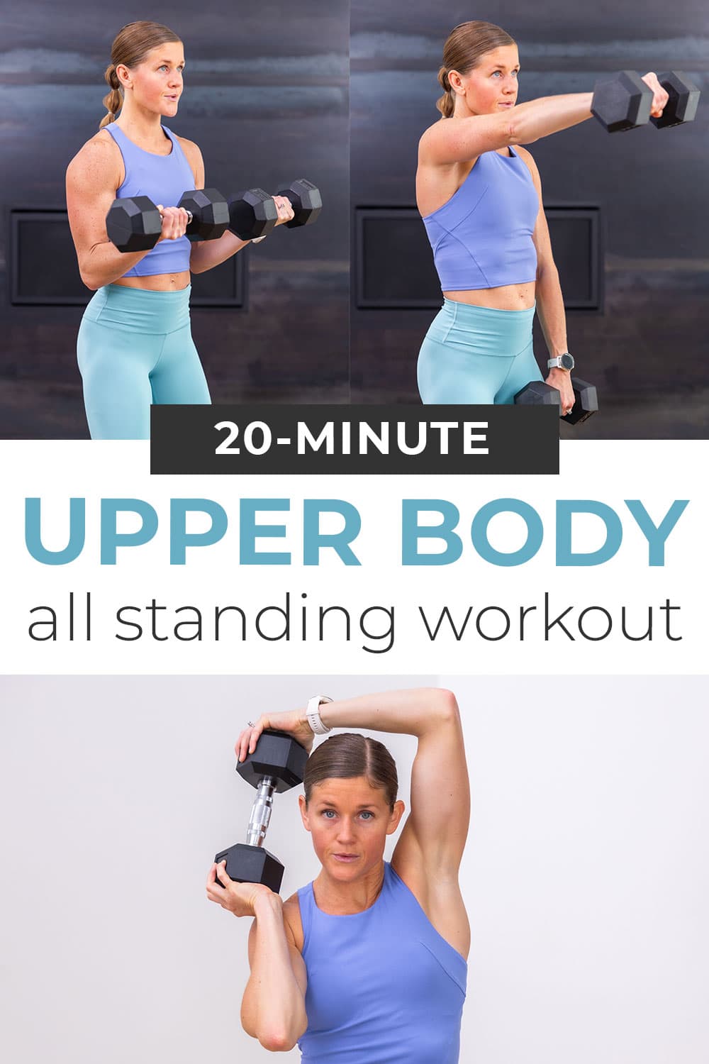 20 min upper body dumbbell workout video nourish move love
