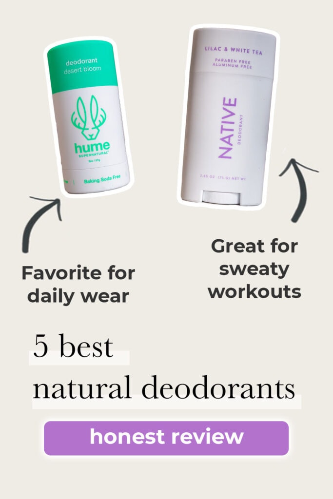 Collage of best natural deodorants