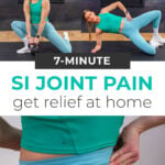 Collage of exercises for si joint pain