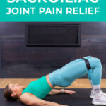 woman performing glute bridge to relieve si joint pain