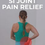 woman pressing into SI joint