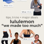 Collage of top lululemon sale items