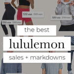 Collage of top lululemon sale items