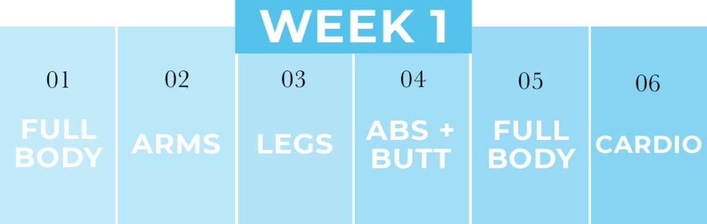 14 Day Workout Challenge - Week 1 Calendar