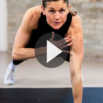 woman performing a high plank as example of best bodyweight exercises