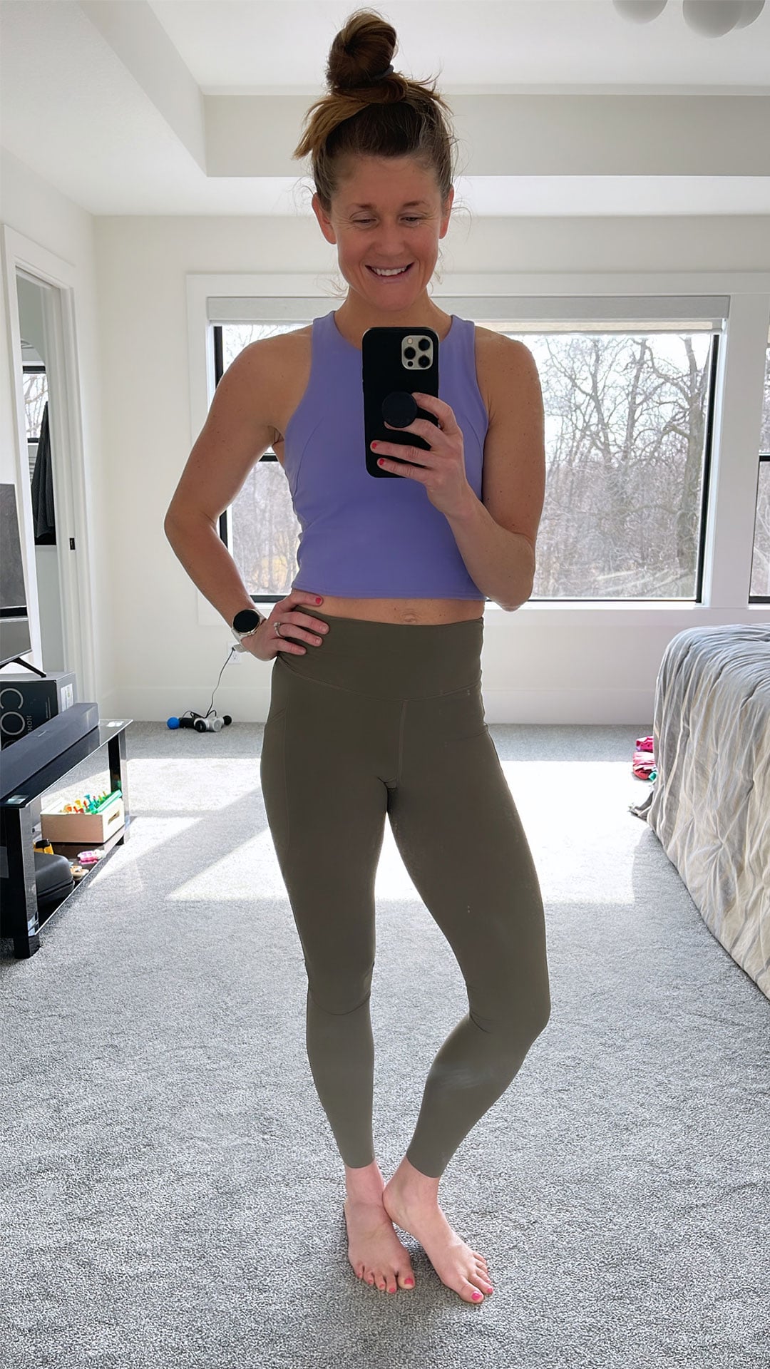 Athletic Leggings By Lululemon In Purple, Size: 4 main image 1