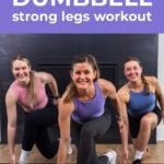 three women performing a low lunge