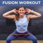 woman performing low squat as example of liss cardio exercise