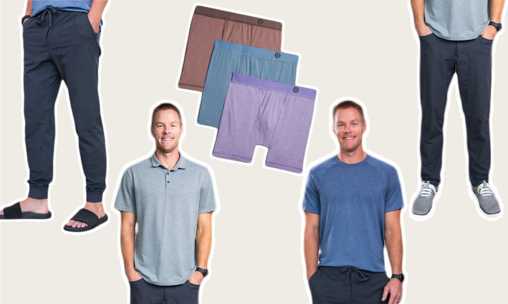 Collage image of best lululemon men's gear