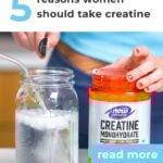 Woman measuring serving of creatine