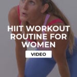 woman catching breath after completing hiit workout routine for women
