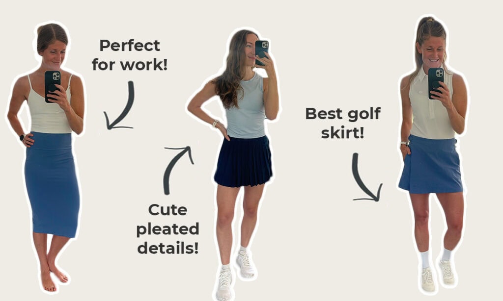 women lululemon skirts including Nulu Slim-Fit High-Rise Skirt, High-Rise Pleated Tennis Skirt and Wrap-Front Mid-Rise Golf Skirt