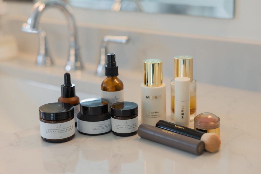 Merit makeup and primally pure products part of the best skincare routine. 