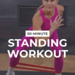 woman performing low impact cardio exercise