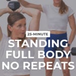 multiple exercises from at home full body workout