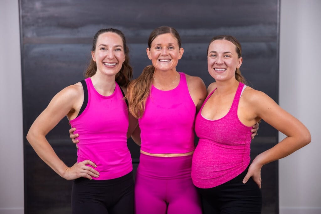 pregnant woman posing before completing prenatal workout