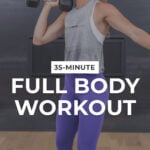 woman performing standing exercises from a good full body workout