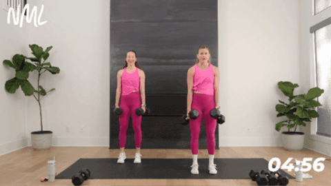two women performing calf raises to strengthen lower body muscles