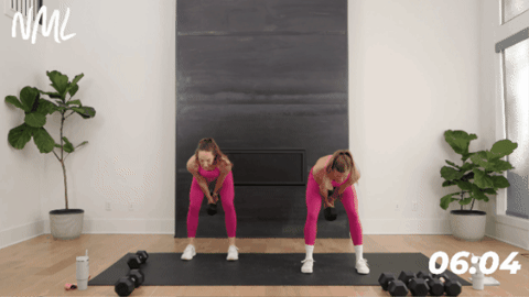 how to do dumbbell swings as part of lower body strength workout