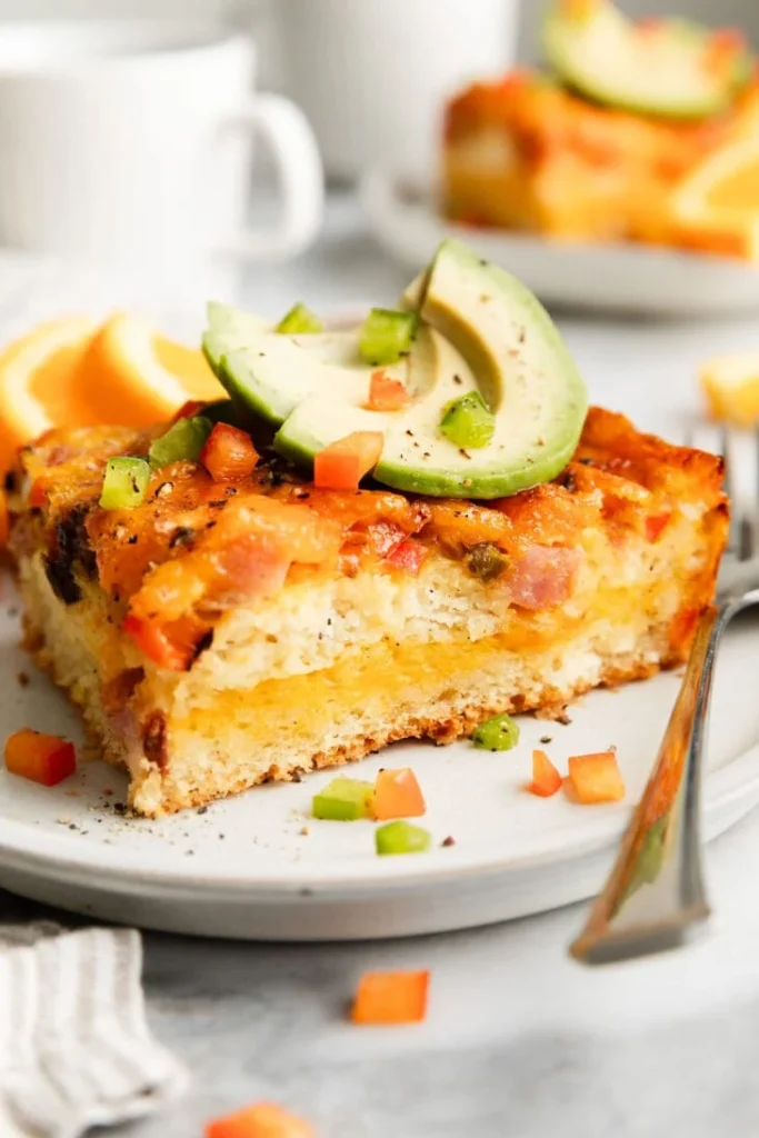Ham and Cheese Breakfast Casserole as part of high protein breakfast recipes.