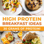 four examples of high protein breakfast ideas