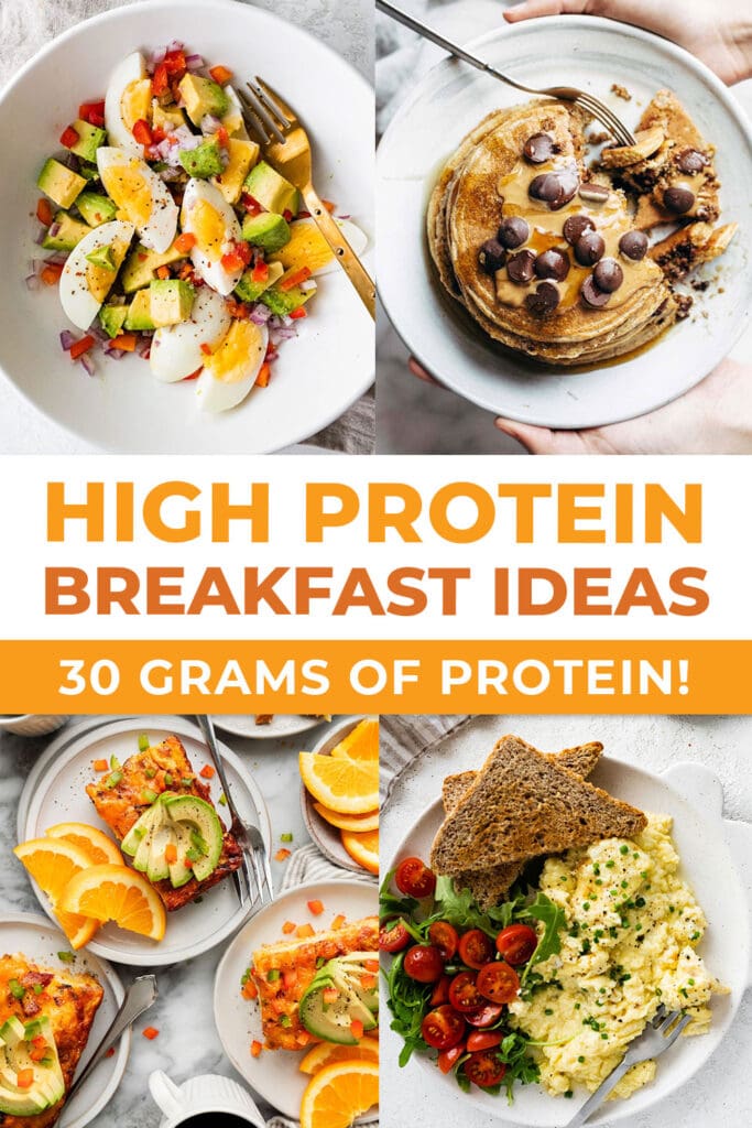 four examples of high protein breakfast ideas