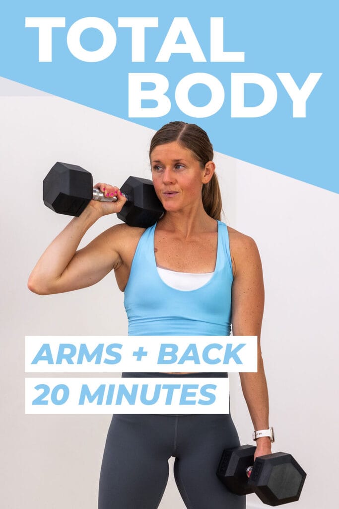 Woman performing uneven squat as part of full body weight lifting workout