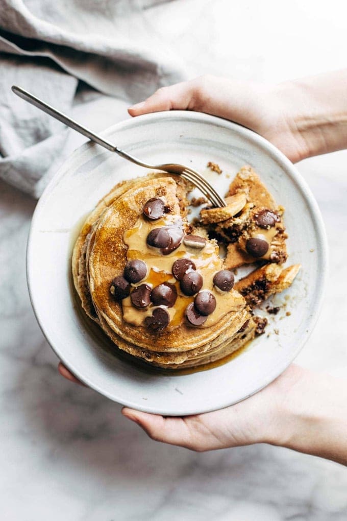 Protein pancakes as part of high protein breakfast recipes.