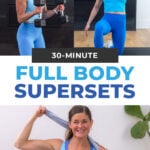 Three exercises from full body workout for women