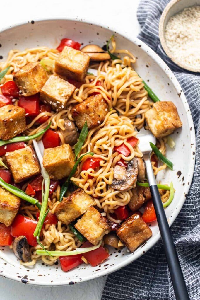 Tofu stir fry dinner recipe | high protein Vegetarian meals