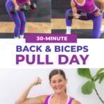 three exercises from pull workout for women