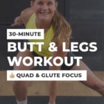 woman performing lateral lunge as part of quad and glute workout for women