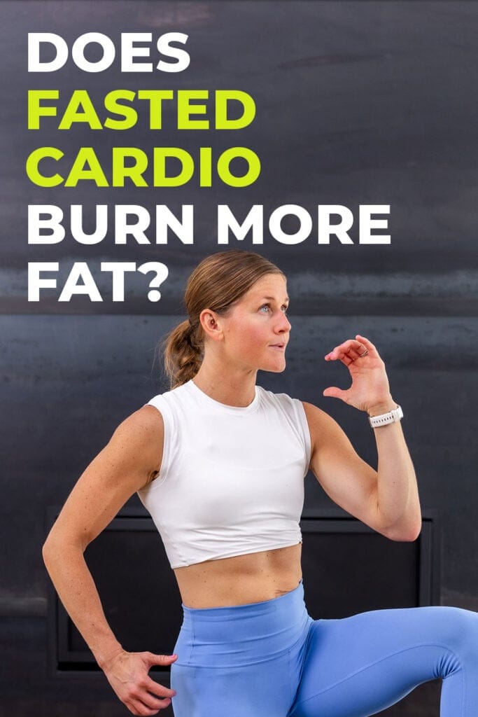 woman performing fasted cardio
