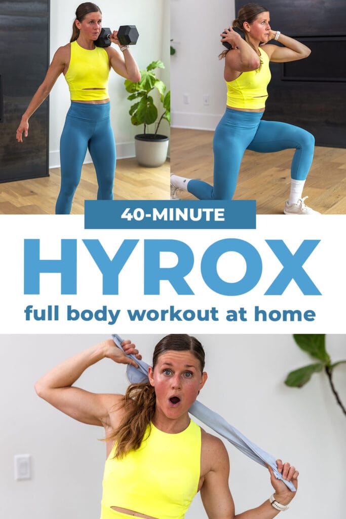 three exercises from hyrox workout 