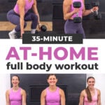 three exercises from at-home full body workout