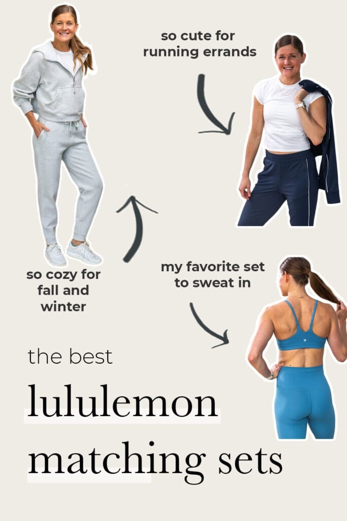 three matching sets from lululemon