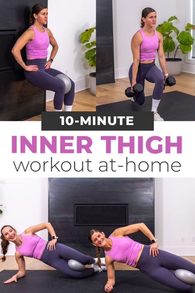 three exercises from inner thigh workout for women
