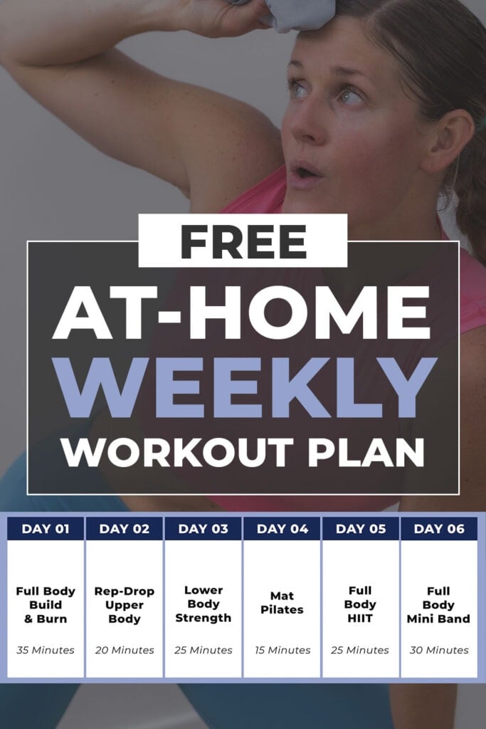 6 workouts and rest day from 7-day workout plan