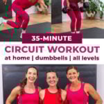 three exercises from at home circuit workout