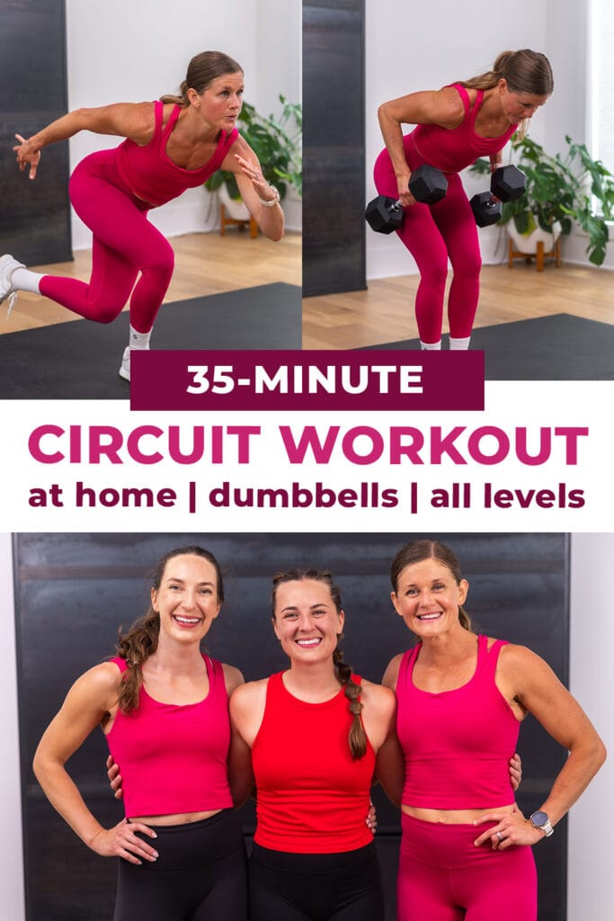 three exercises from at home circuit workout