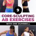 4 ab exercises with dumbbell