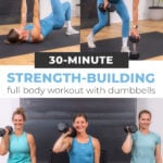 three exercises from strength building workout for women over 30