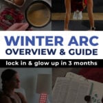 four lifestyle pictures demonstrating winter arc challenge
