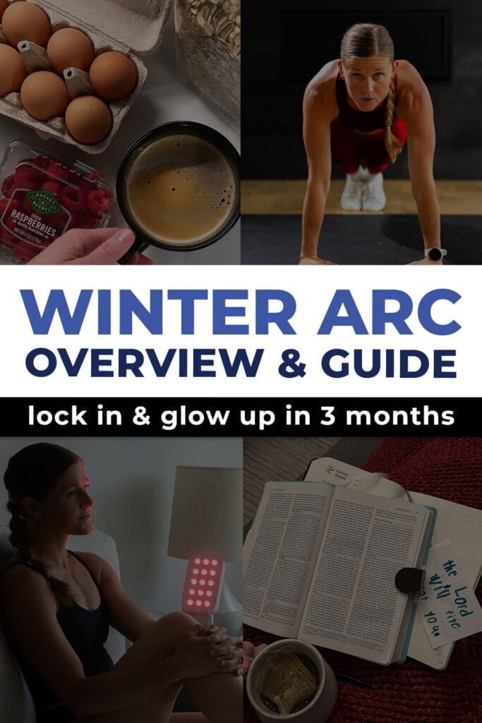 four lifestyle pictures demonstrating winter arc challenge