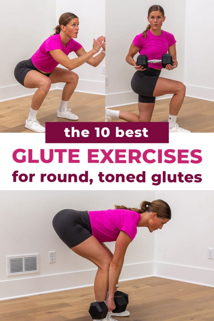 three glute exercises for round, firm glute muscles